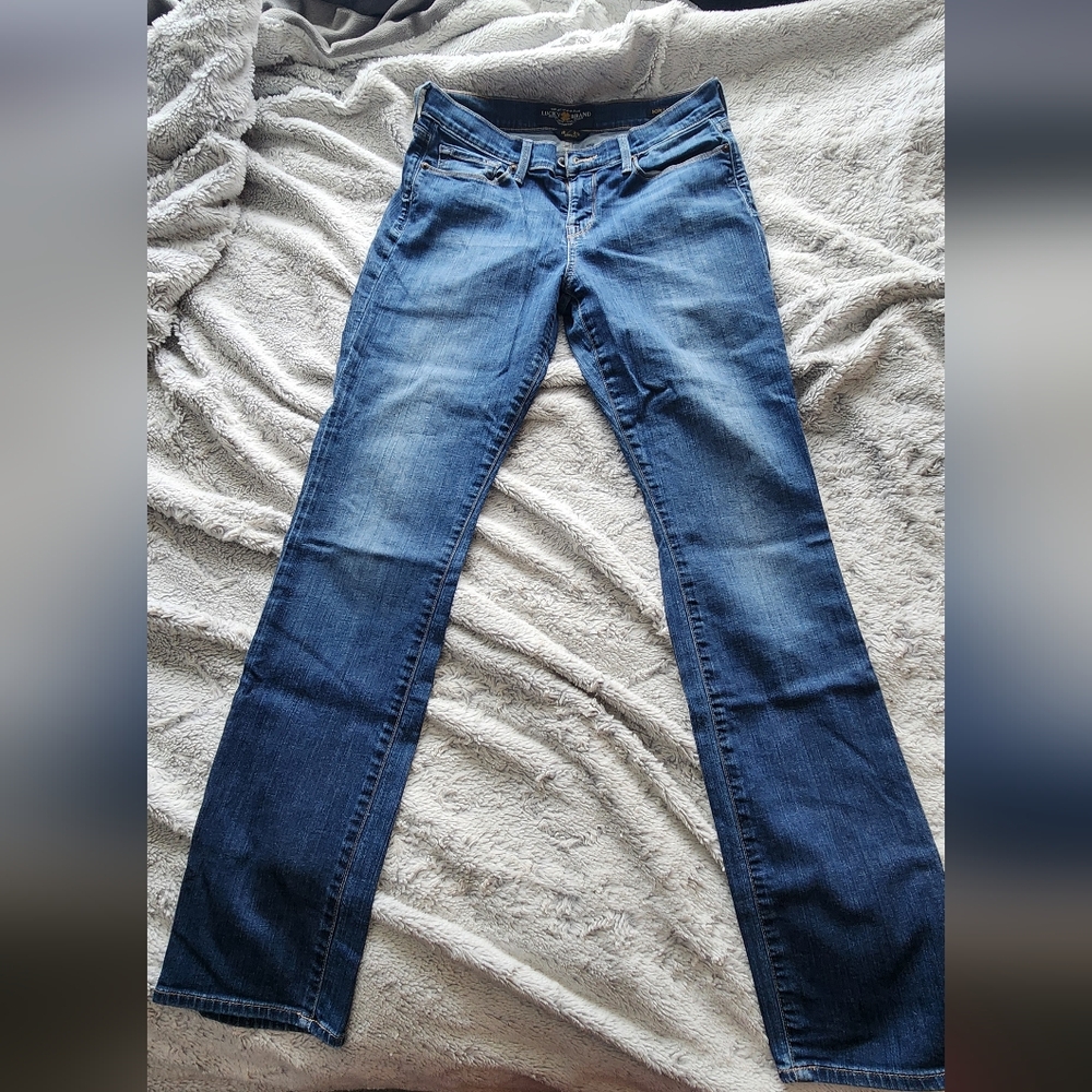 Lucky Brand Women's Sophia Straight Leg Blue Jeans - size 8 / 29